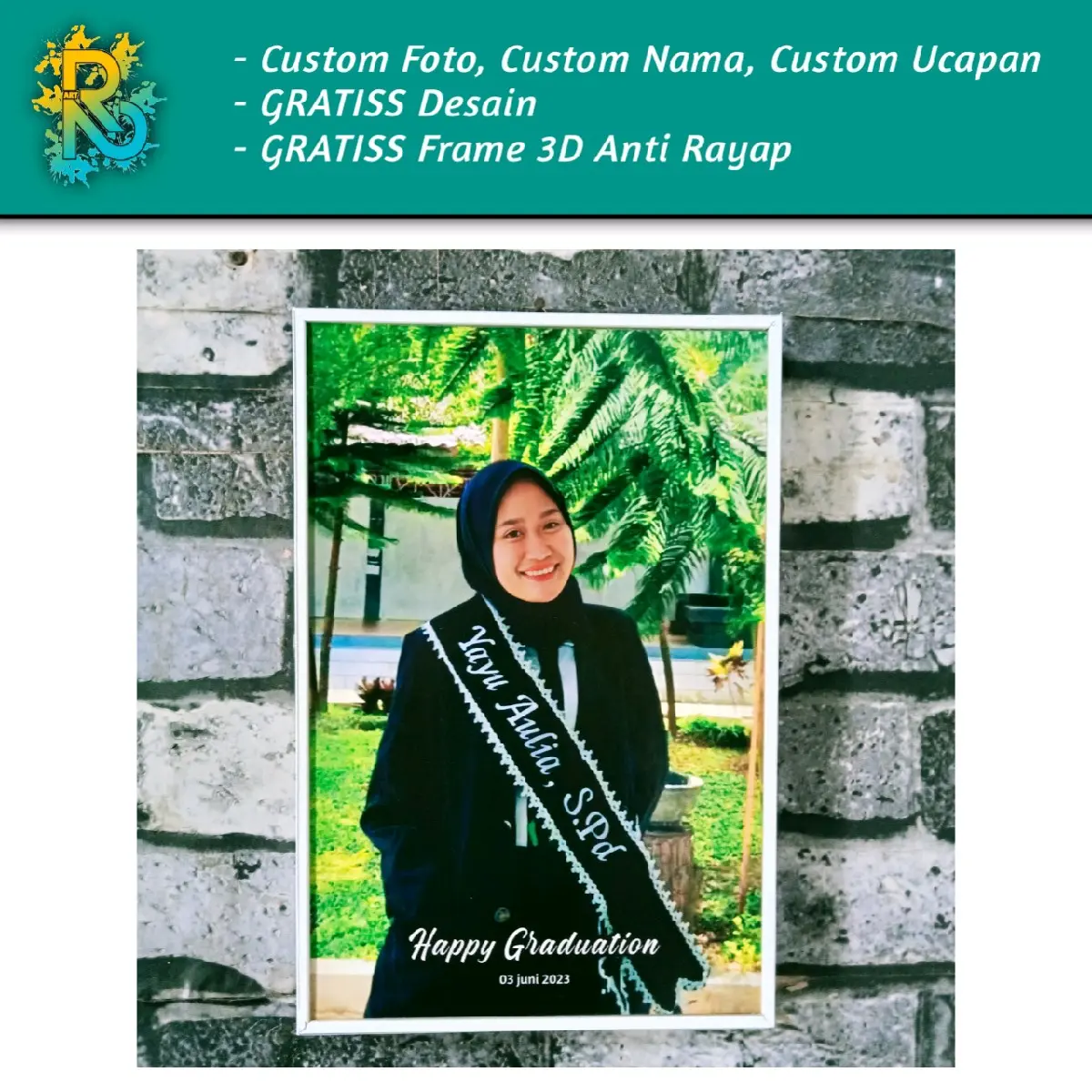 Bingkai Foto Custom Modern Dipasang di Dinding Gantungan Frame aesthetic - Kado Unik Hiasan Dinding Foto Custom