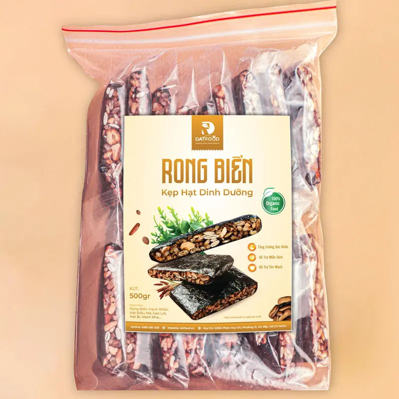Rong biển kẹp hạt dinh dưỡng Đạt Food (Loại 1 siêu hạt) 0