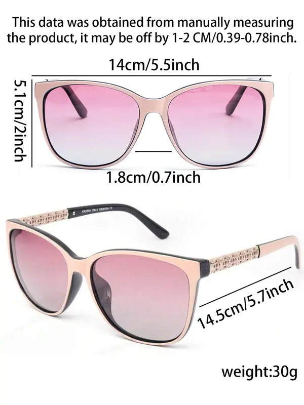 Women's Ombre Lens Square Frames Sunglasses, Modern Trendy Casual Sunglasses for Everyday Use, Fashion Styling Accessories for Outdoor Activities Sunglasses 2025 Women, Classic Shades, Trendy Vintage Sunglasses Polarized 1