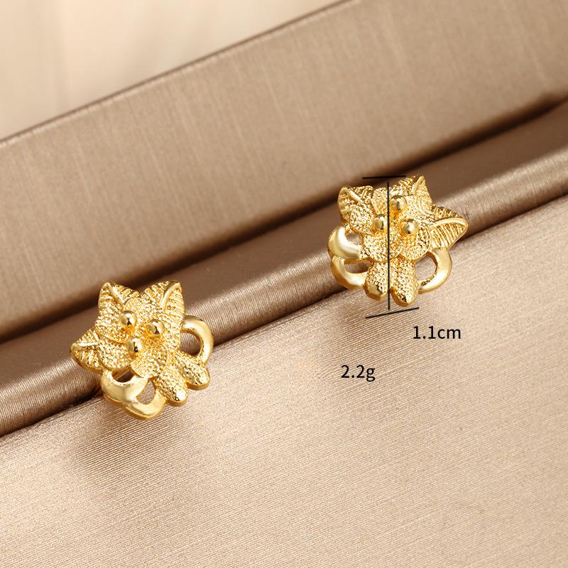 Product Introduction of Flower Stud Earrings! Retro Flower Design, Fairy - style Fashion Jewelry 11