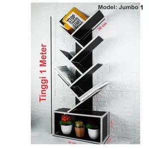 PROMO RAK BUKU JUMBO TINGGI 1 METER TEMPAT BUKU PENYIMPANAN BUKU RAK BUKU PORTABLE Furniture Lemari