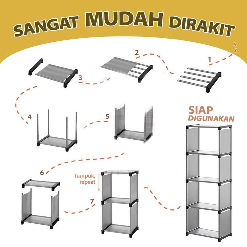 Product Introduction of [ CLEARANCE SALE ] ZAVANESE RAK SERBAGUNA 3 SUSUN / RAK BUKU / RAK PAKAIAN / RAK TAS DLL - 027 5
