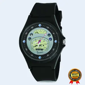 Jam Tangan SPEEDOMETER VESPA STIKER Pria Wanita UNISEX Keren Terbaru QNQ 02 Rubber Karet  Warna Hitam Unik  Viral Aesthetic Kekinian Aksesoris Bulat Cowok Dewasa