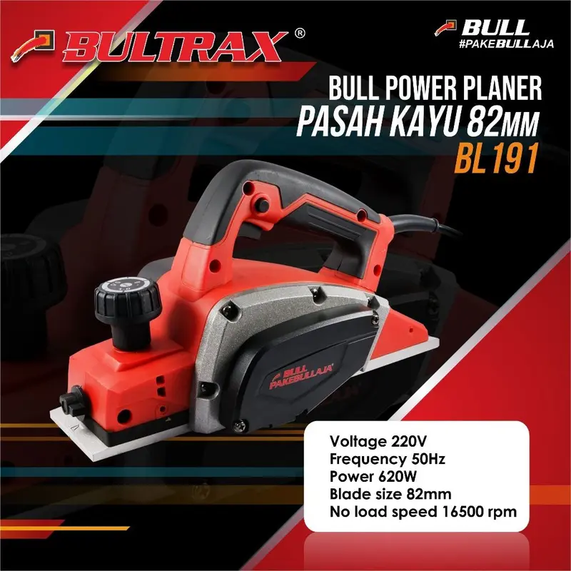 BULL Mesin Pasah Kayu / Planer 82mm BL191 0