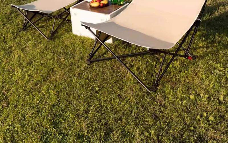 Product Introduction of Recliner Folding Chair Outdoor Folding Chair Portable Moon Camping Portable Stool Office Lunch Break Fishing foldable  chair picnic  mat 28