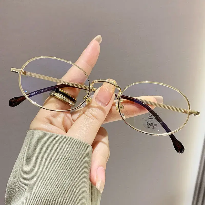 【COD】Mắt kính cận thị kính cận có độ sẵn 0.5 - 6.0 độ kính cận nam nữ Thấu kính có thể cắt được Gọng kính phẳng chống ánh sáng xanh phong cách hàn quốc dành cho học sinh Kính chống bức xạ máy tính, chống ánh sáng xanh trên màn hình điện tử, unisex 5
