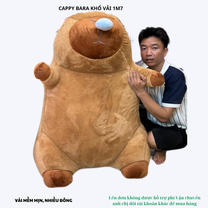 Gấu Bông Cappybara Khổng Lồ Khổ Vải 1M7 Cao M2 Vải Mềm Mịn - Thú Nhồi Bông Toy Phát Nhạc Đồ Chơi Thú Bông capybara nước mũi