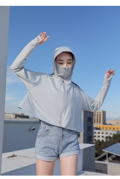 Product Introduction of Ice Silk Sun Protection Clothing Women's Loose Breathable Cloak UV-Proof Sun-Proof Thin Coat Sun-Protective Clothing 23