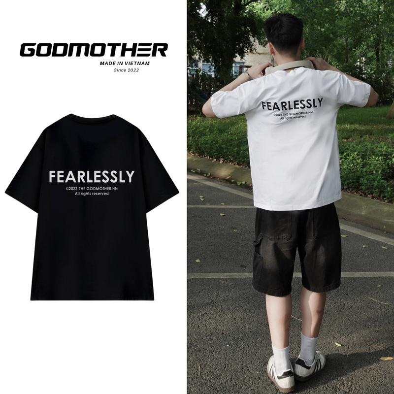 Áo Thun Fearlessly GODMOTHER Nam Nữ Form Rộng 100% Cotton Premium op hong nama on am dep Cộc khủng ff tay dài cổ cao Quần tất chống mồ hôi nách