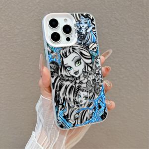Funda TPU suave Monster High Frankie Electrizante compatible con Samsung A16/A25/A55/S24/S23/S22, iPhone 17/16/15/14/13/12/11, Motorola y Xiaomi OPPO |   Diseño aesthetic, protección anticaídas y tendencia viral