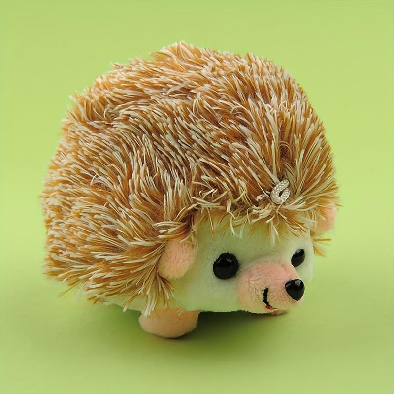 Random Color Cartoon Hedgehog Shaped Plush Toy, 1 Count Small Cute Interactive Toy Gifts for Pets 6
