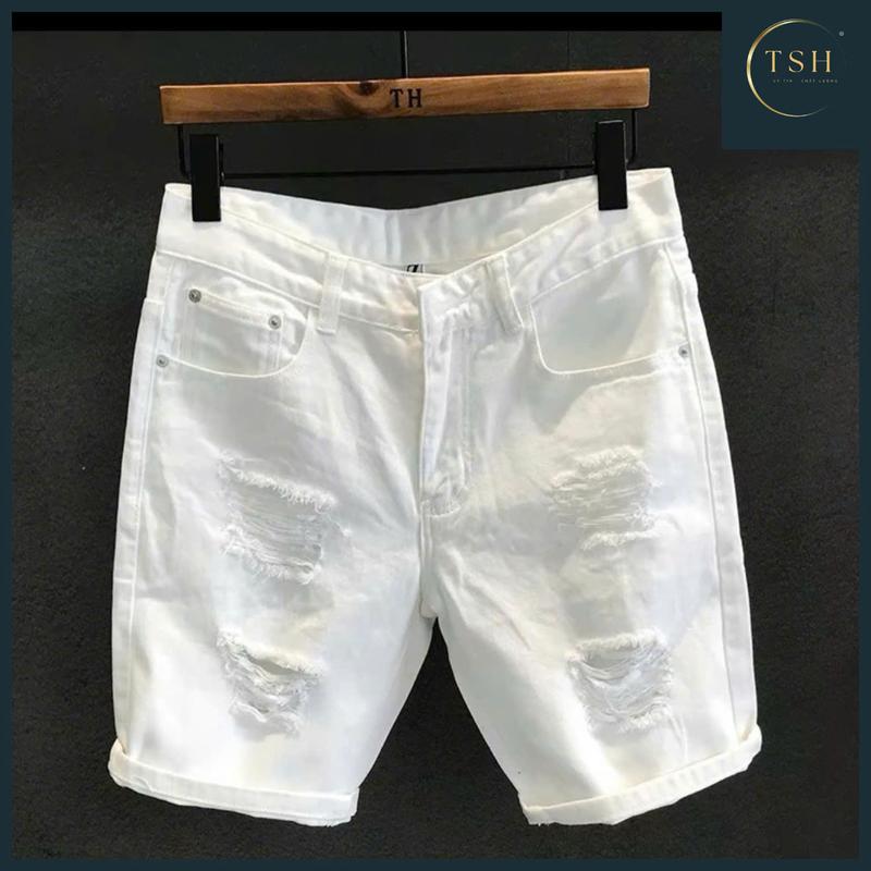 [ TSH ] - Mã Số 250 Quần short jean nam chất liệu quần bò jean cotton không co giãn như hình chuẩn from chuẩn dáng đủ size mẫu mới dành cho nam trẻ trung năng động phong cách đường phố ( HÌNH THẬT TỰ CHỤP) Menswear Pants Có Túi