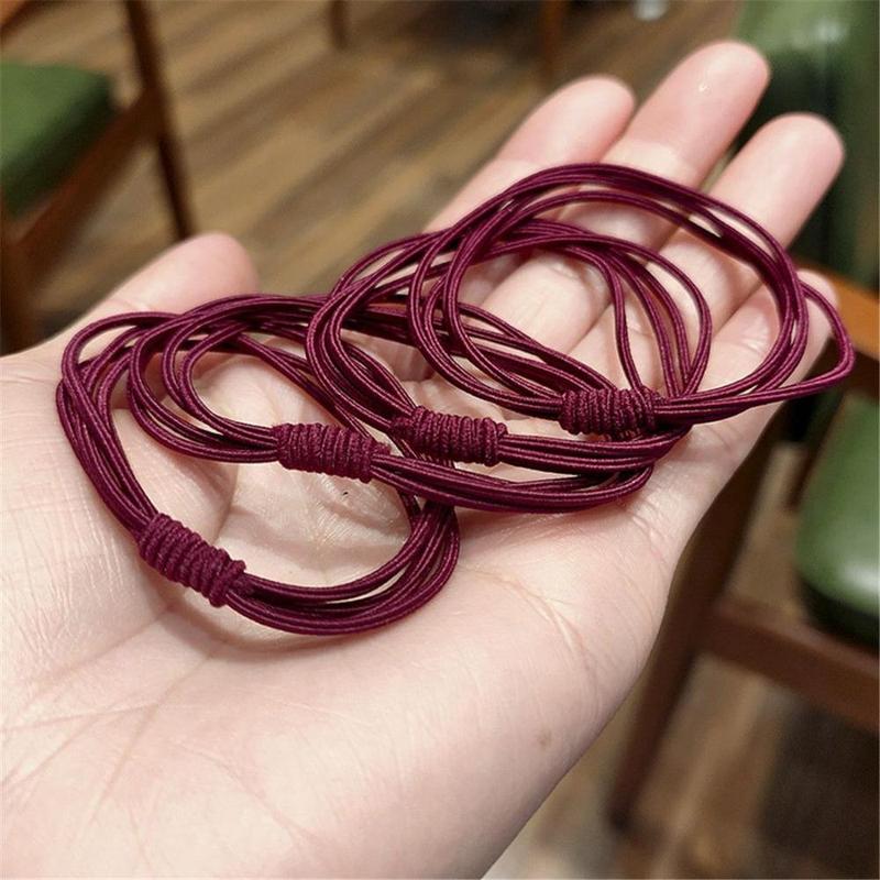 Phụ Kiện Tóc Cho Nữ, Dây Buộc Tóc Đàn Hồi Cao 4 Trong 1, Scrunchies, Màu Ngẫu Nhiên, Hàng Mới Về 5
