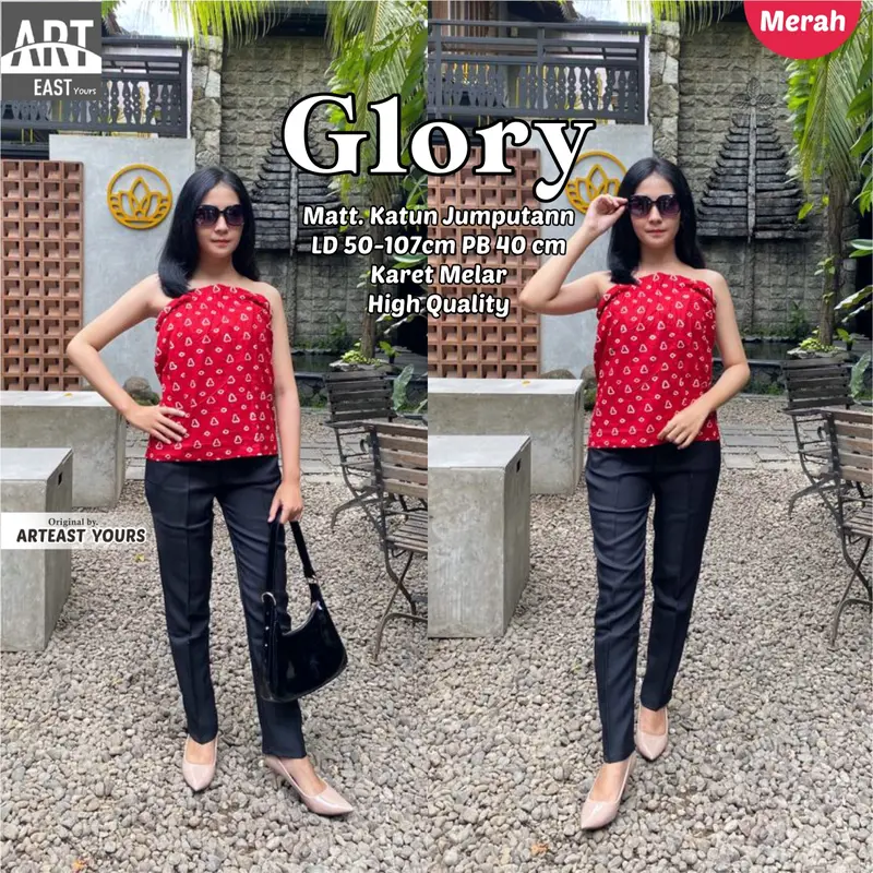 GLORY Kemben Jumputan Atasan Wanita Tank Top Motif Terbaru Kekinian Viral Katun High Quality Bisa COD 1