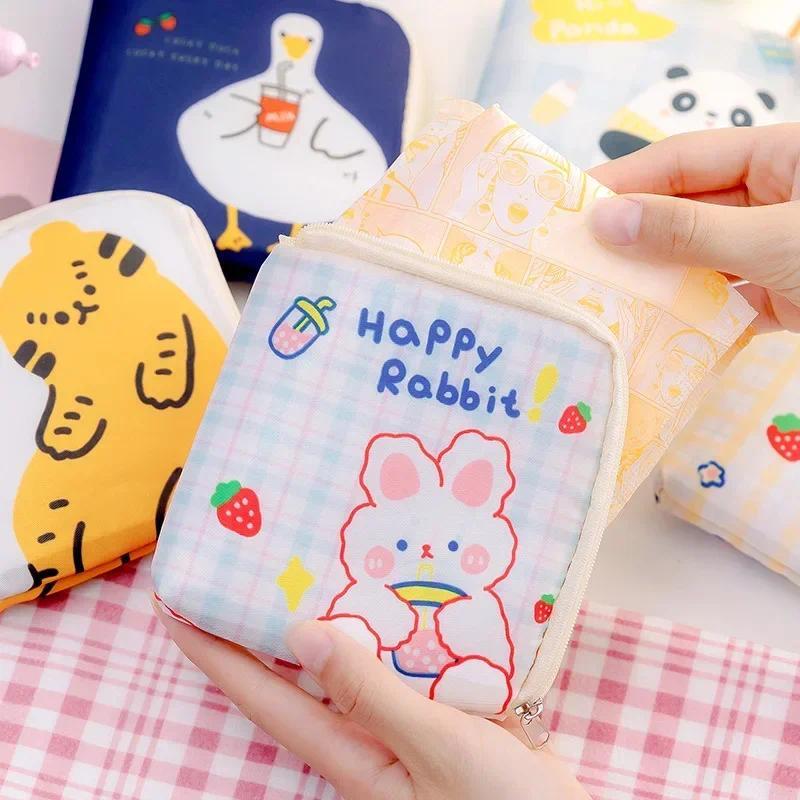 Túi Đựng Băng Vệ Sinh, Thiết Kế Hoạt Hình Kawaii Dễ Thương, Túi Đựng Mỹ Phẩm, Túi Đựng Tiền Xu Mini, Túi Đựng Tai Nghe Và Cáp Dữ Liệu, Túi Đựng Thẻ Tín Dụng ID 1