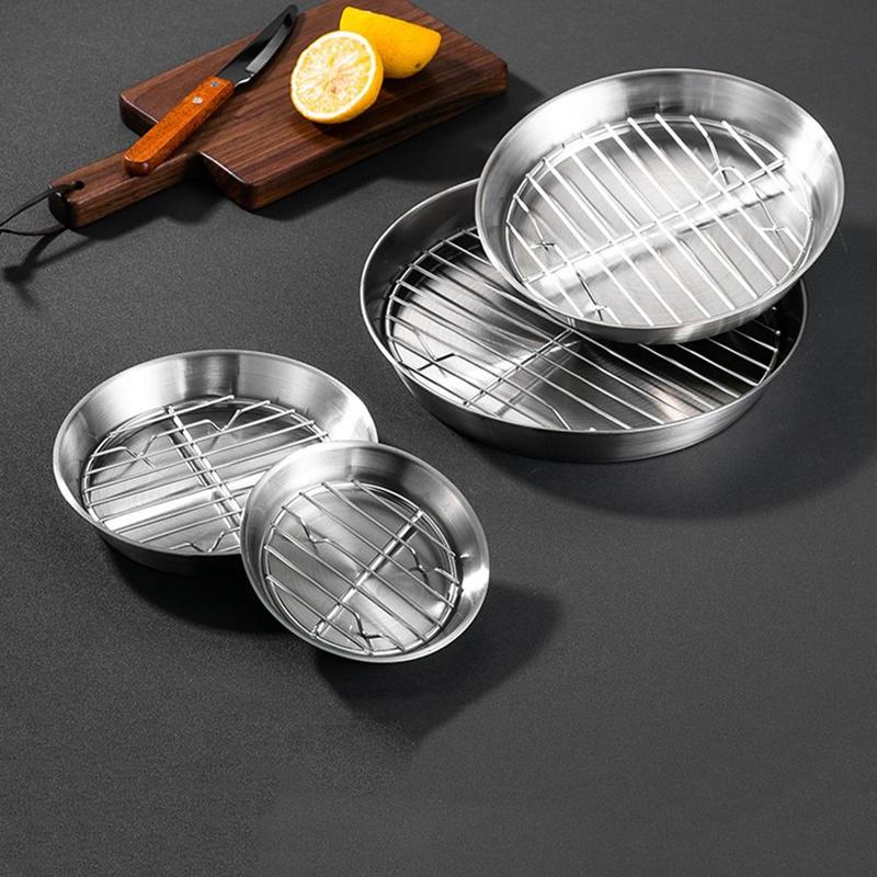 Product Introduction of Khay Nướng Nồi Chiên Không Dầu, Hình Tròn, Được Làm Bằng Thép Không Gỉ 304, Lưới Nâng Cao, Chống Dính, Giỏ Chiên Không Dầu, Chịu Nhiệt, Cấp Thực Phẩm, Chảo Ráo Nước Hình Tròn, Thích Hợp Để Nấu Ăn 10