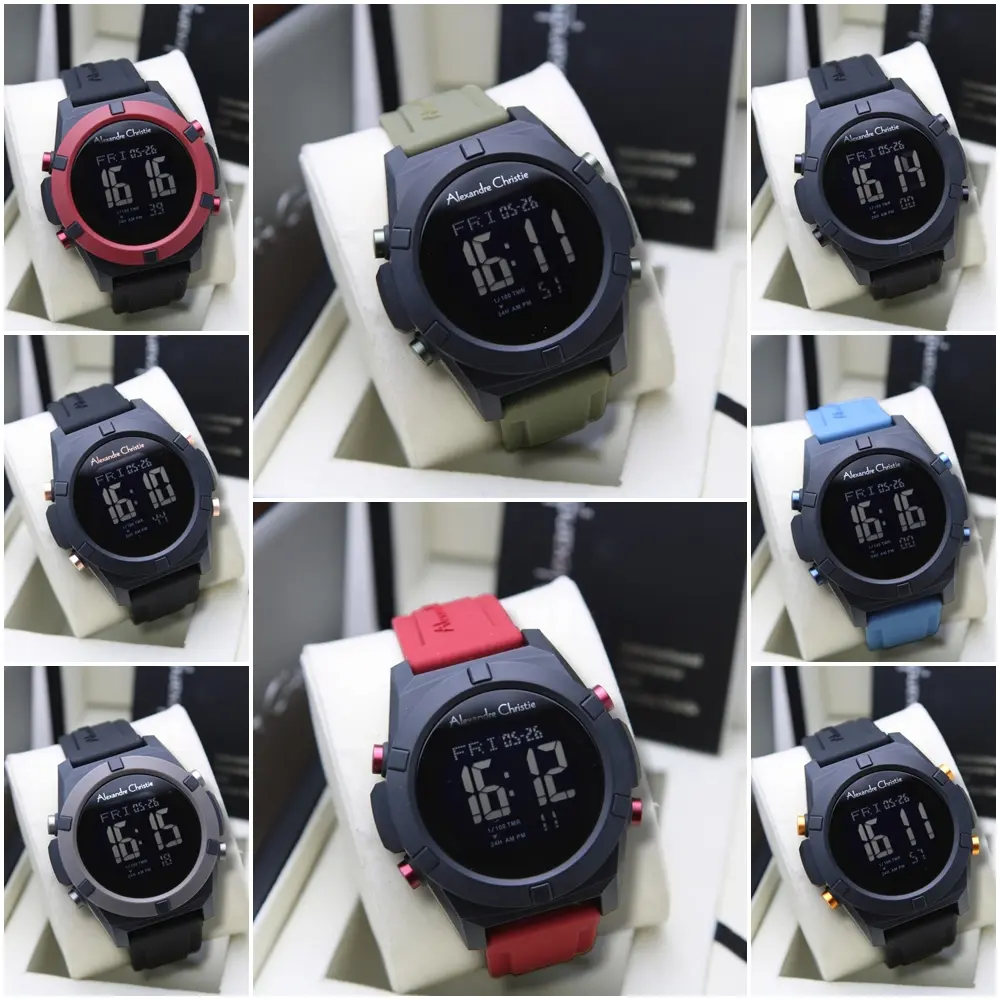 Jam Tangan Pria Alexandre Christie AC 9371 MHR Original Digital