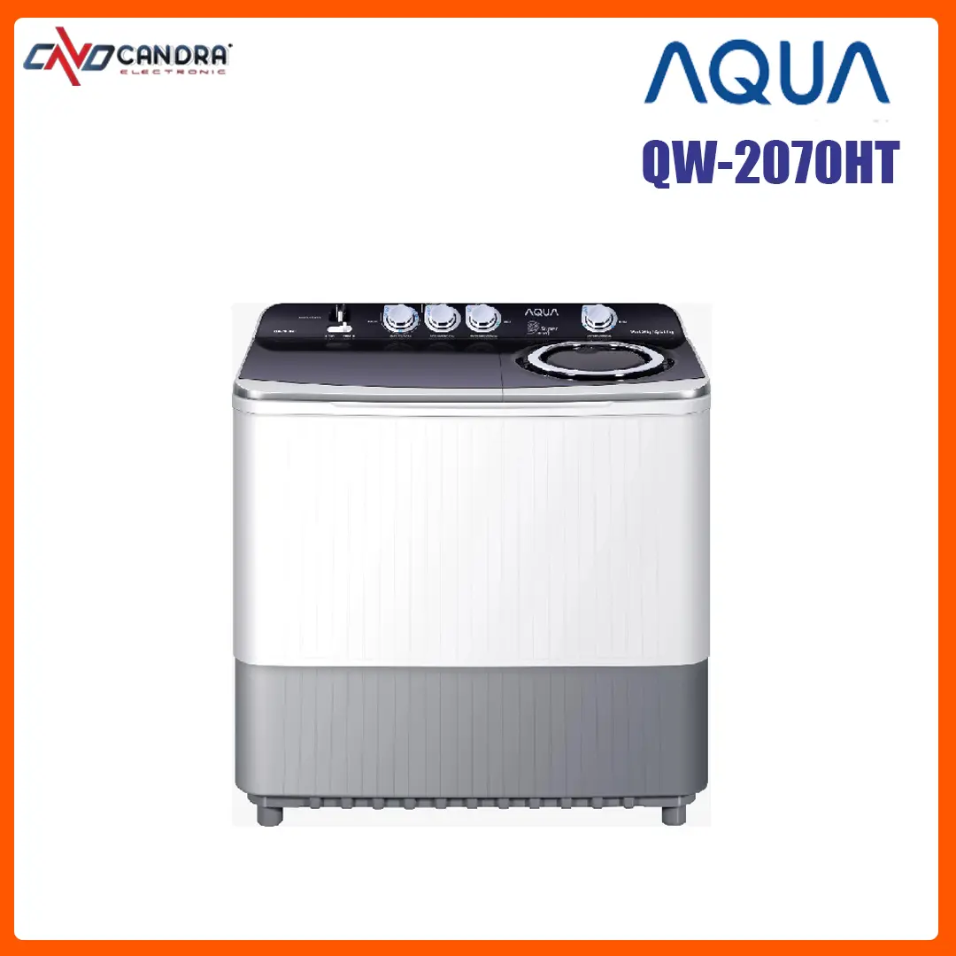 AQUA mesin cuci 2 Tabung AQUA JAPAN 20Kg QW-2070HT