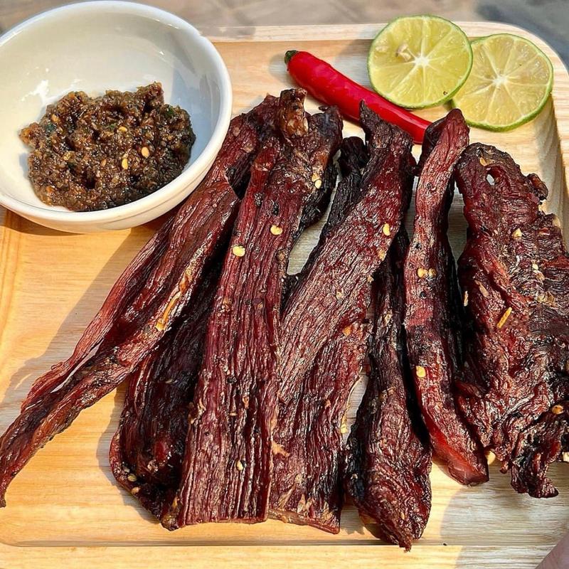  500g Thịt lợn gác bếp Tây Bắc thơm ngon kèm chẳm chéo | Hoàng Hà Food 