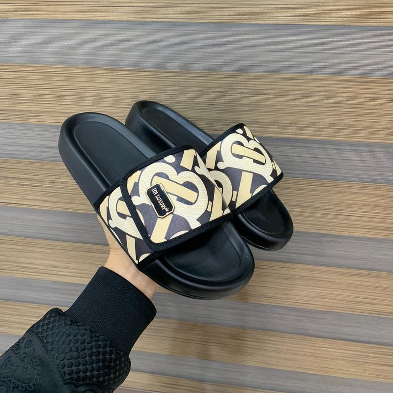 [Mã BR2] Dép nam quai da đế cao su có hộp Slipper DéP Đế Bằng 2