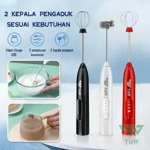 TNW KE5 Electric Hand Blender Tangan Pengaduk kopi Milk Frother USB Portable Handheld Mixer