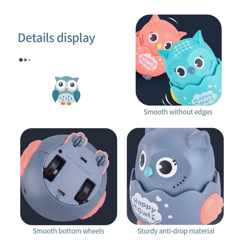 Product Introduction of Cartoon Owl Baby Toys Funny Pressing and Sliding Kids Toy Inertial Press Car Creative Pull-Back Children's Small Animal Toy 6