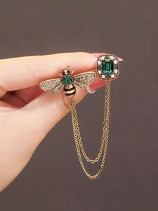Broche con diseño de abeja decorado con diamantes de imitación, broche exquisito para ropa para mujeres y niñas, ideal para decorar la vestimenta diaria, broche de estilo moderno para regalo de cumpleaños