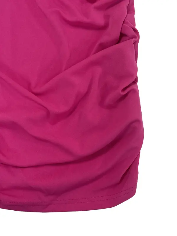 Women's Plain Ruched Dress, Elegant Sleeveless Dress for Party Dating Wear, Ladies Clothes for All Seasons 2