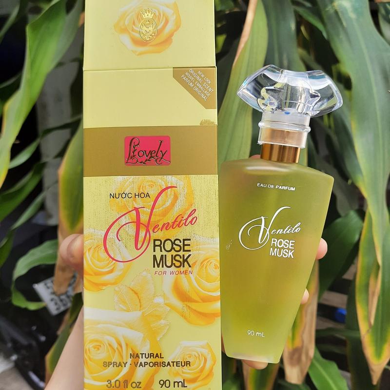 Nước hoa Ventilo Rose Musk VIỆT NAM Hương Hoa Hồng Tươi - Lưu Hương 6-10h 90 ml