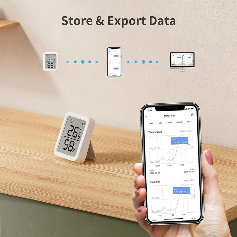 SwitchBot Meter Plus -Máy Đo Nhiệt độ và Độ ẩm thông minh SwitchBot, kết hợp với thiết bị nhà thông minh-Hàng chính hãng 4