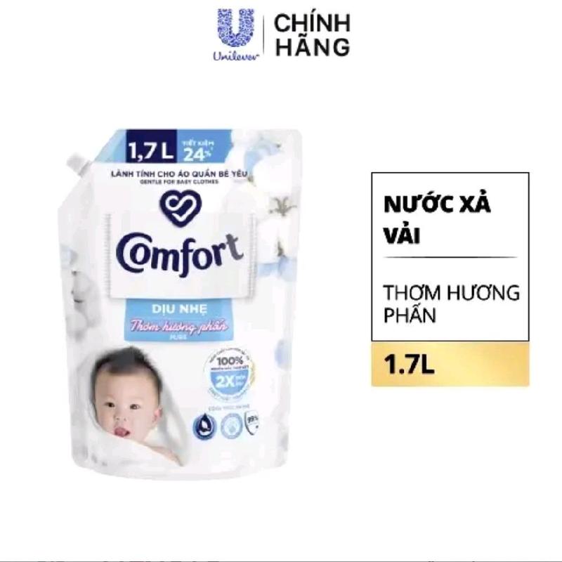 Nước xả Comfort dịu nhẹ thơm hương phấn túi 1.7l  - Tết Làm Sạch