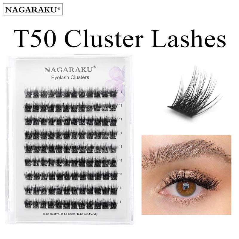 1 Box Mixed Length Cluster False Eyelashes, Natural Look Eyelash Extensions, Self Grafting False Eyelashes, Eye Makeup Supplies For Women & Girls 2