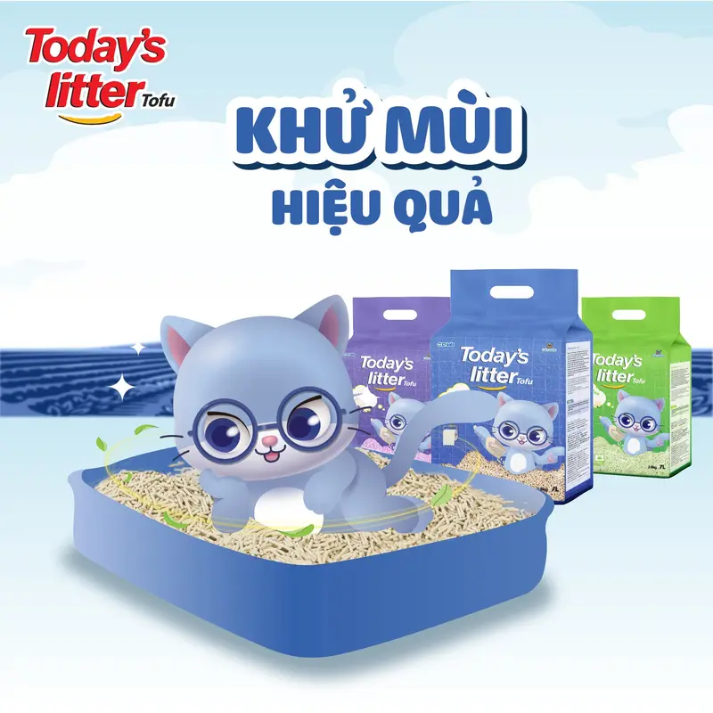CÁT VỆ SINH ĐẬU NÀNH CHO MÈO - TODAY'S LITTER TOFU (7L) 8