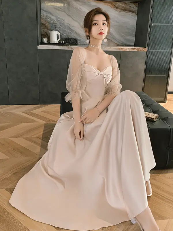WED Gaun Pengirin Pengantin / Gaun Bridesmaid Style Korea Terbaru / Gaun Modern Wanita BD90-93 1