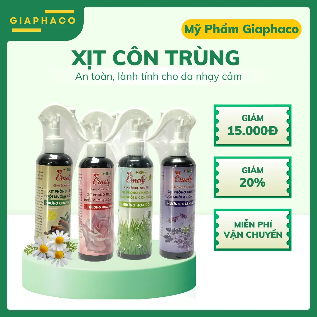 Xịt Phòng Tinh Dầu Omely Xịt Côn Trùng Mùi Thơm Nhẹ Nhàng Dễ Chịu An Toàn Sử Dụng