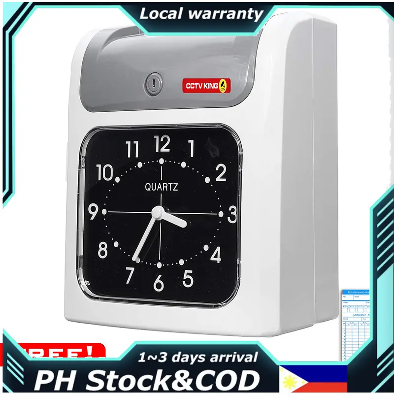 [HOT]Electronic Employee Time Clock Recorder Bundy Clock Attendance Time Card Machine for Office Factory Warehouse - intl With Free Thermal Timecard / Time card Pack of 50pcs