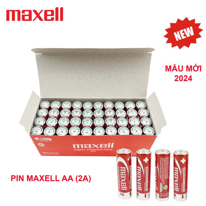 [HCM]  Pin AA Maxell ( pin tiểu ) carbon  Siêu Bền R6P (Đỏ)  Maxell Super Power Ace