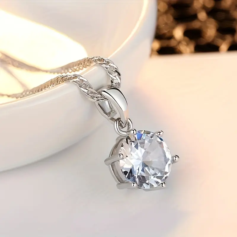 3-Piece 925 Silver Moissanite Jewelry Set, Wedding Party Daily Wear Surprise Gift for Christmas Mother's Day 1