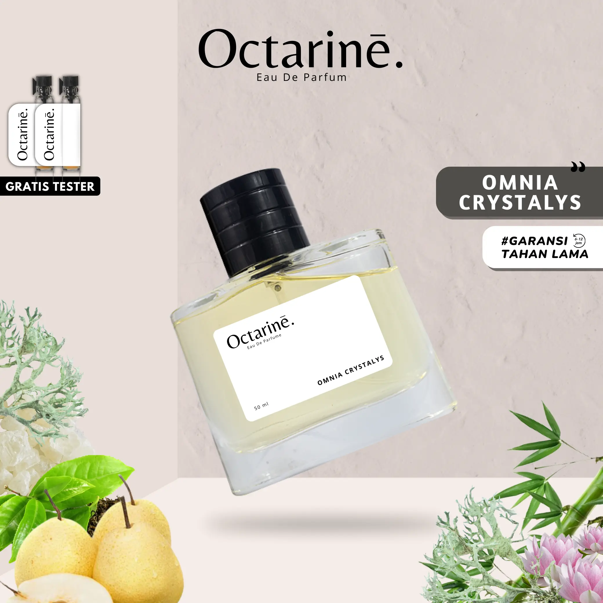 Omnia Crystalys - Octarine Parfum Garansi Tahan Lama Aroma Fresh, Floral, Aromatic
