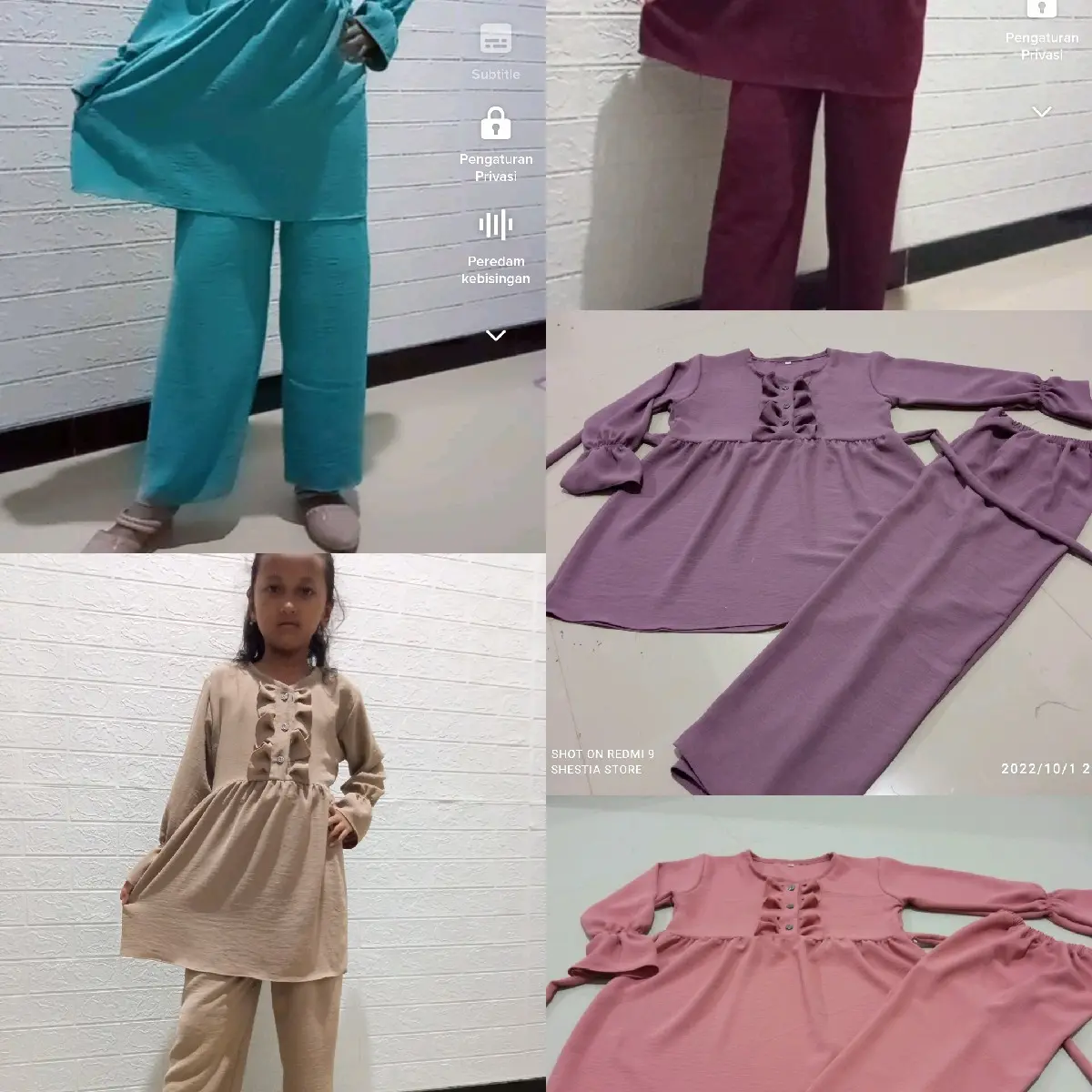 setelan cringkel anak Fashion