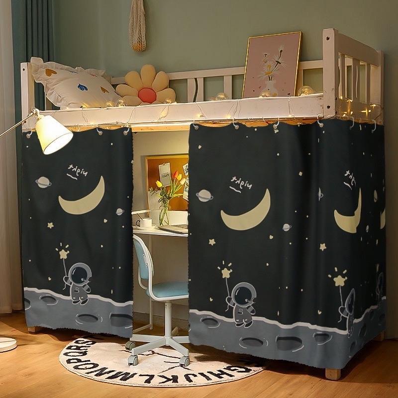Rèm ký túc xá, rèm giường tầng, màn che giường ngủ chất liệu cotton poly có móc treo sẵn