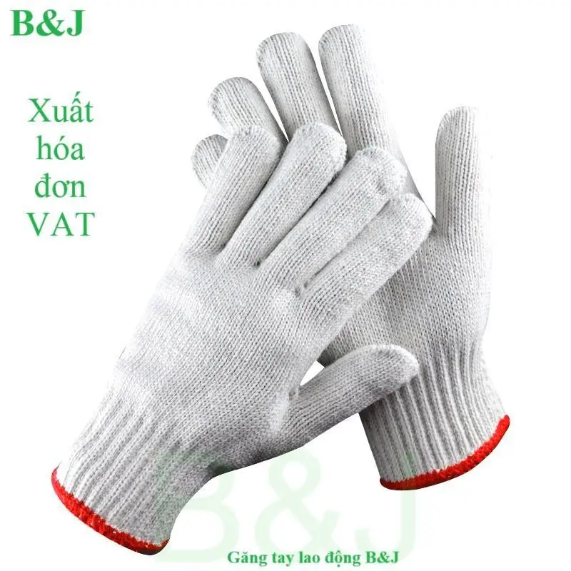 Combo 10 đôi Găng Tay Lao Động Sợi Ngà Kim 10 Sợi Cotton Cao Cấp - Bảo hộ lao động găng tay bao tay