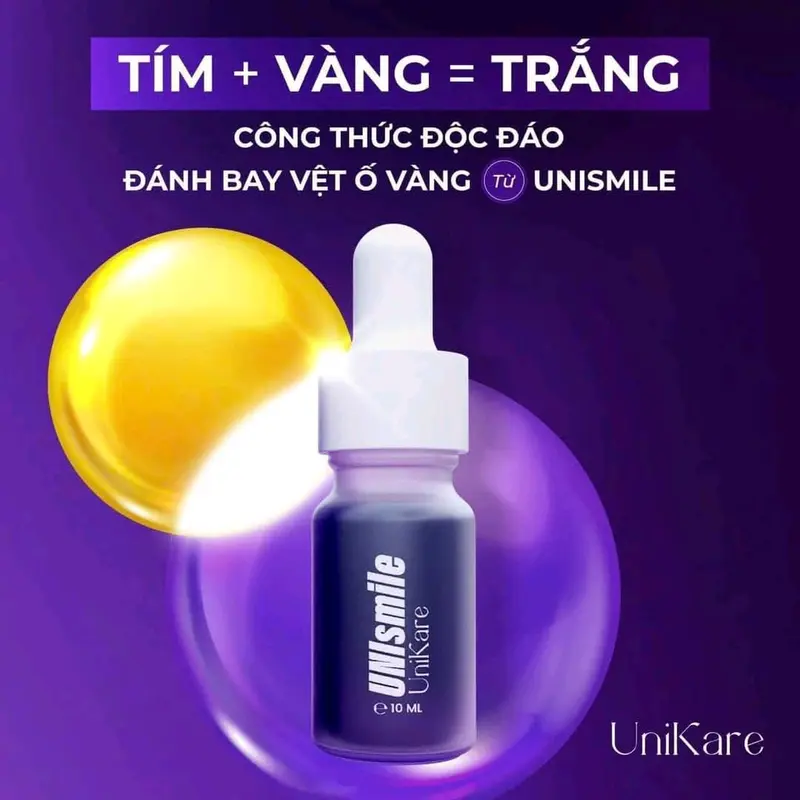 Serum Trắng Răng UNIsmile & Serum Unikare Cải Thiện Răng Vàng ( 1 Chai ) 3