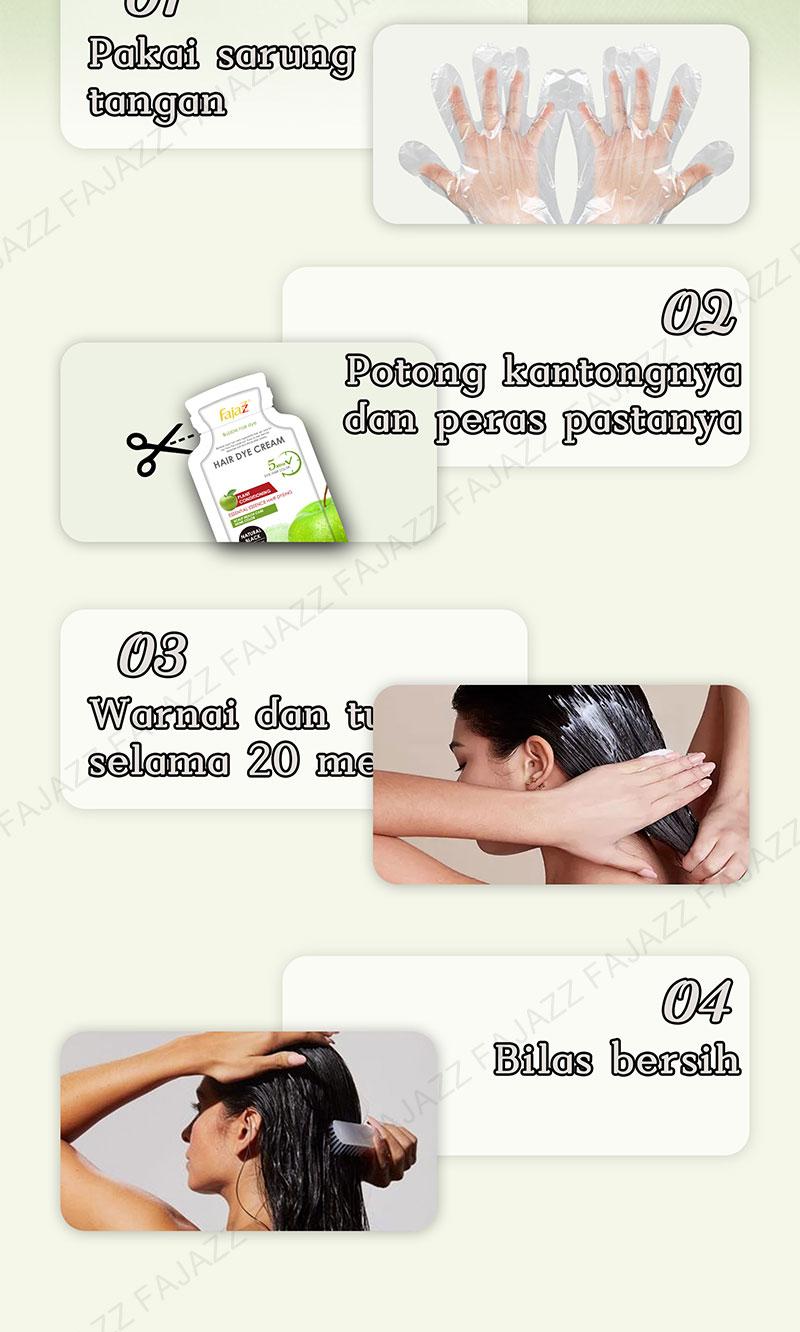 【COD】Fajazz Pewarna Rambut All Black Diformulasikan Khusus untuk Rambut Beruban Ekstrak Tumbuhan Tanpa Alkohol dan Aerosol 150ml 300ml 600ml