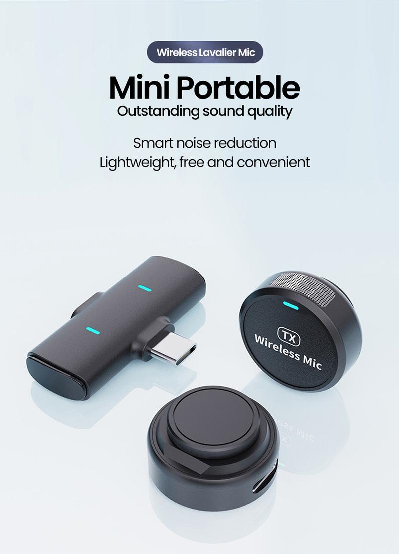 Product Introduction of M1 wireless magnetic button microphone, compatible with iPhone, iPad, Type-C,for live streaming, interviews, Vlog recording, audio recording, portable mini microphone, plug and play noise reduction 73