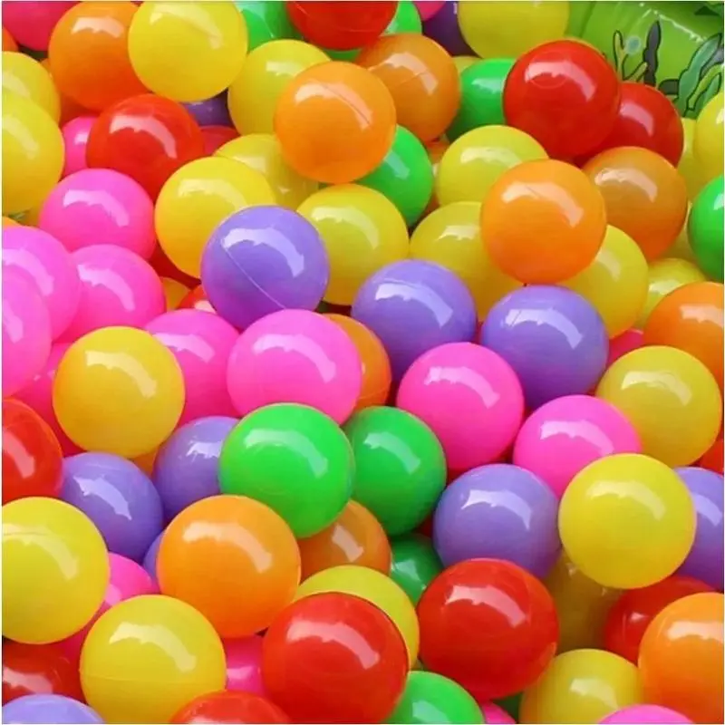 Mainan anak bola 50 pcs plastik Set Hadiah Cowok Cewek Beraneka warna Toys 1
