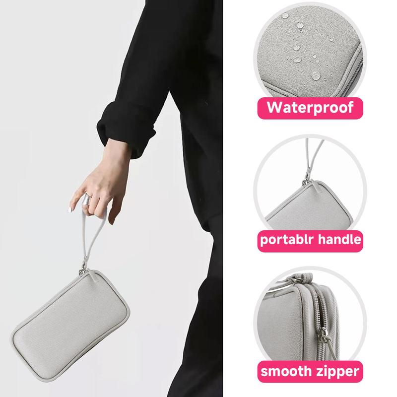 Portable Storage Bag, Waterproof Cable Organizer, Multifunctional Storage Bag for Cable, Charger, Headphone, Hard Drive 5