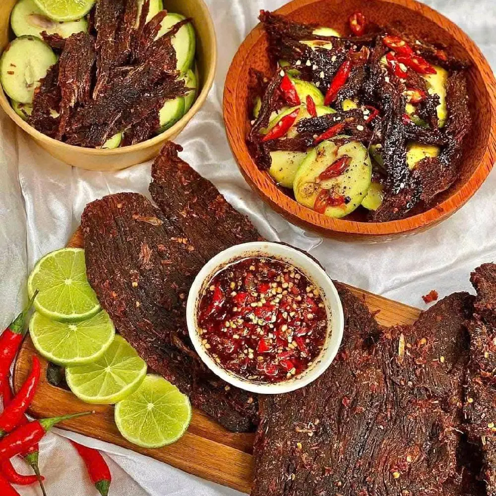 1kg khô bò miếng VIP 599k 1kg siêu ngon mềm Ăn Vặt
