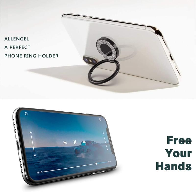 Product Introduction of COD   Cell Phone Ring Holder Phone 360 Degree Rotation Universal Finger Compatible with iphone and Tablets Accessories Magnetic 2