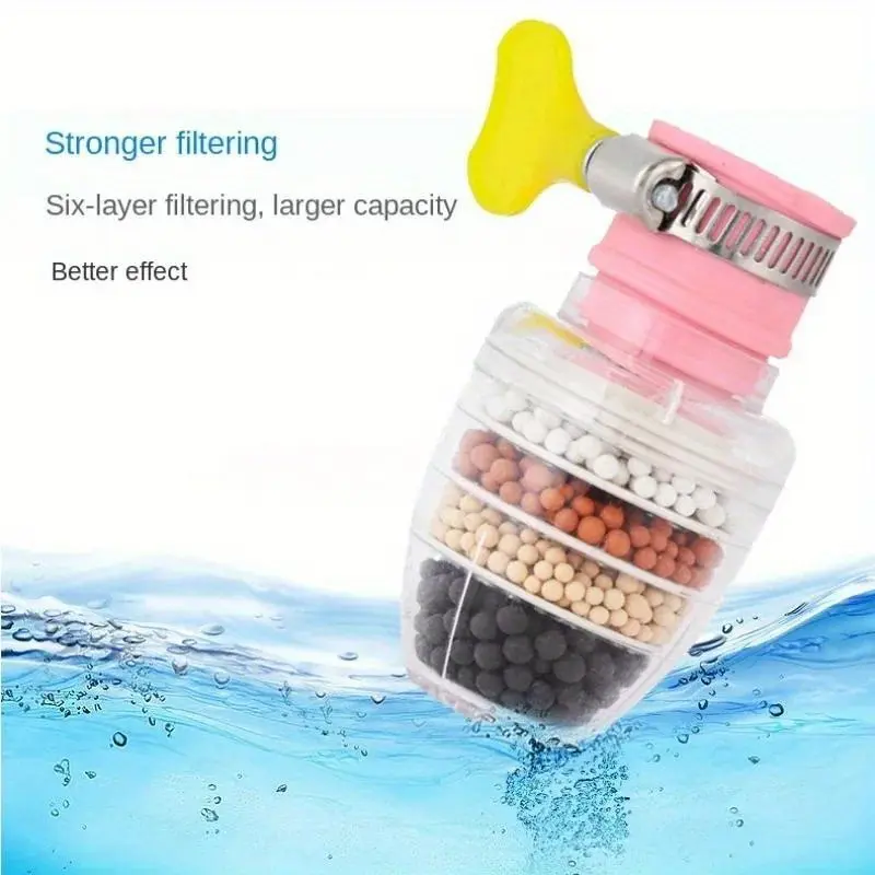 Bộ Lọc Nước Vòi Nước, 6 Lớp, Máy Lọc Vòi, Với Đá Y Tế Và Than Củi, Không Charge, Ổ Cắm Vòi Hoa Sen, Tương Thích Với Tiêu Chuẩn Ren Châu Âu Và Mỹ, Để Sử Dụng Trong Nhà Bếp Và Gia Đình